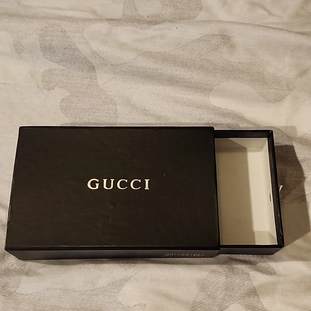Gucci Black Box with White Logo - Luxury Storage Case